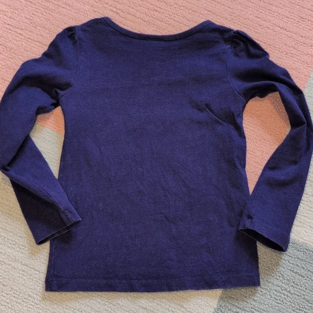 Girls 5T Navy Blue 'Happy New Year' Long Sleeve Shirt
